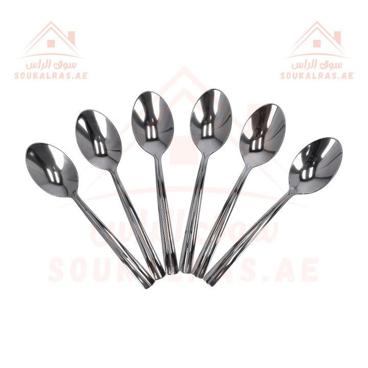 6pcs Stainless Steel Mocca Spoon Set - Souk Al RasSpoons & Forks