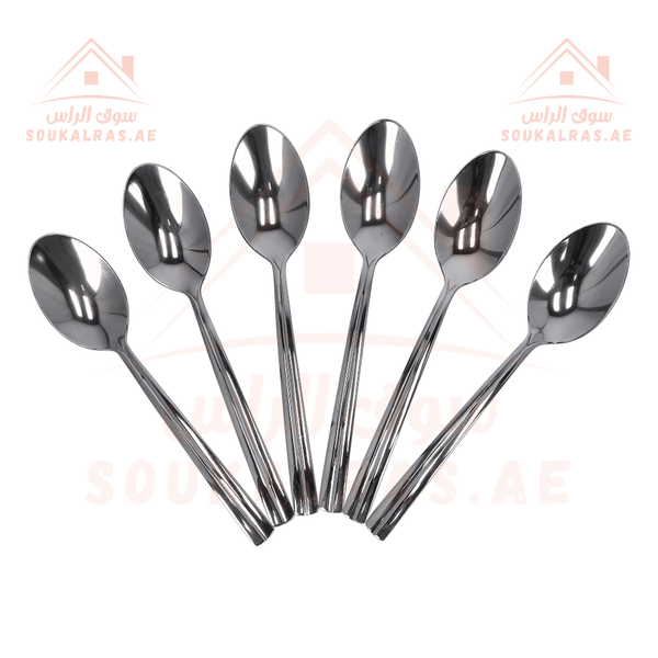 6pcs Stainless Steel Table Spoon Set - Souk Al RasSpoons & Forks