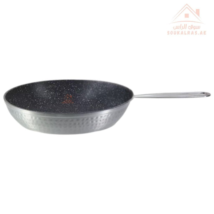 7 - Piece Hammered Granite Cookware Set | Non - Stick Pots & Frypan with Glass Lids | Suitable for All Cooktops - Souk Al Ras