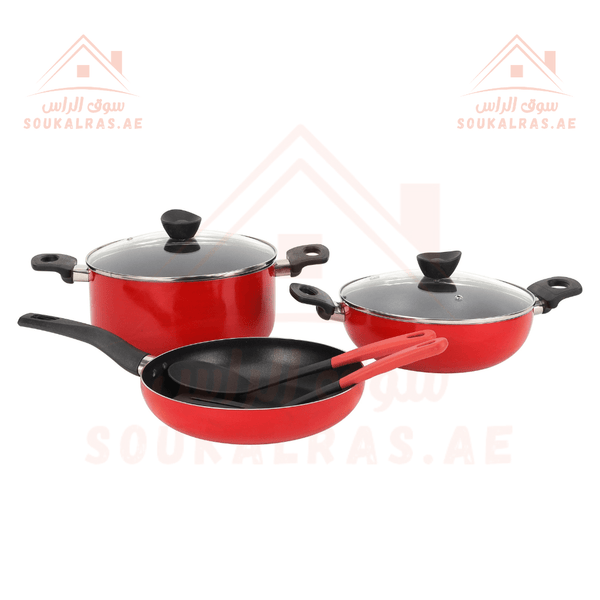 7 - Piece Non - Stick Cookware Set | Durable & Versatile - Souk Al RasCookware