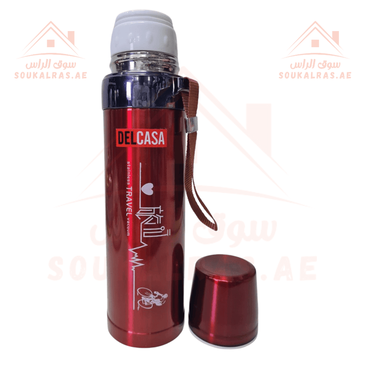 700ML Stainless Steel Vacuum Bottle | Leakproof Insulated Flask | Hot & Cold Thermos - Souk Al Ras