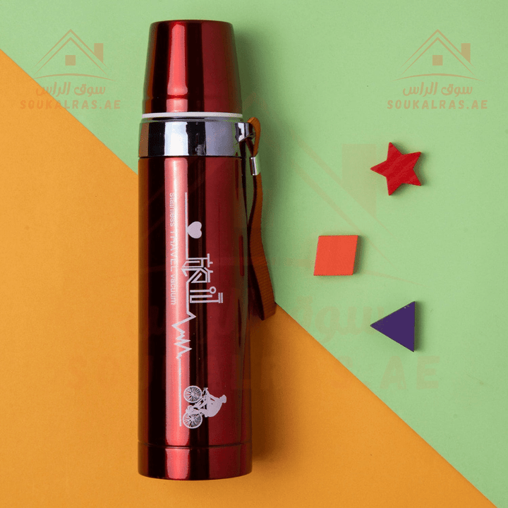 700ML Stainless Steel Vacuum Bottle | Leakproof Insulated Flask | Hot & Cold Thermos - Souk Al Ras