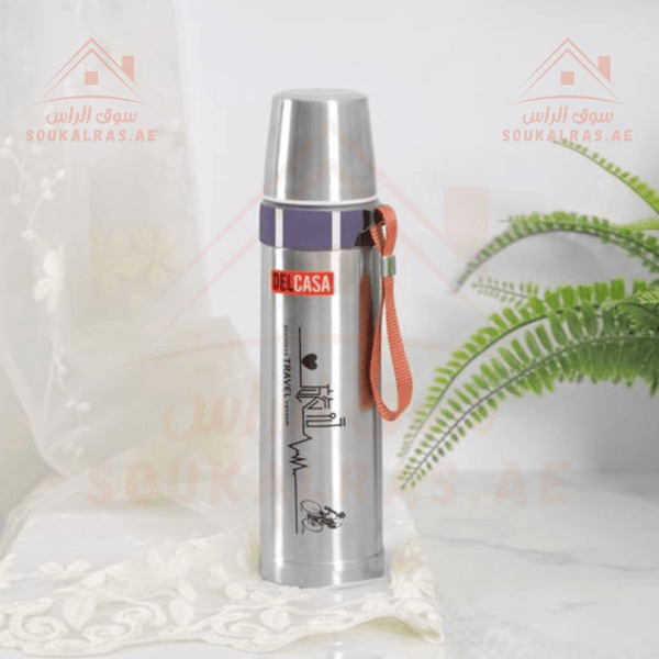 700ML Stainless Steel Vacuum Bottle | Leakproof Insulated Flask | Hot & Cold Thermos - Souk Al Ras