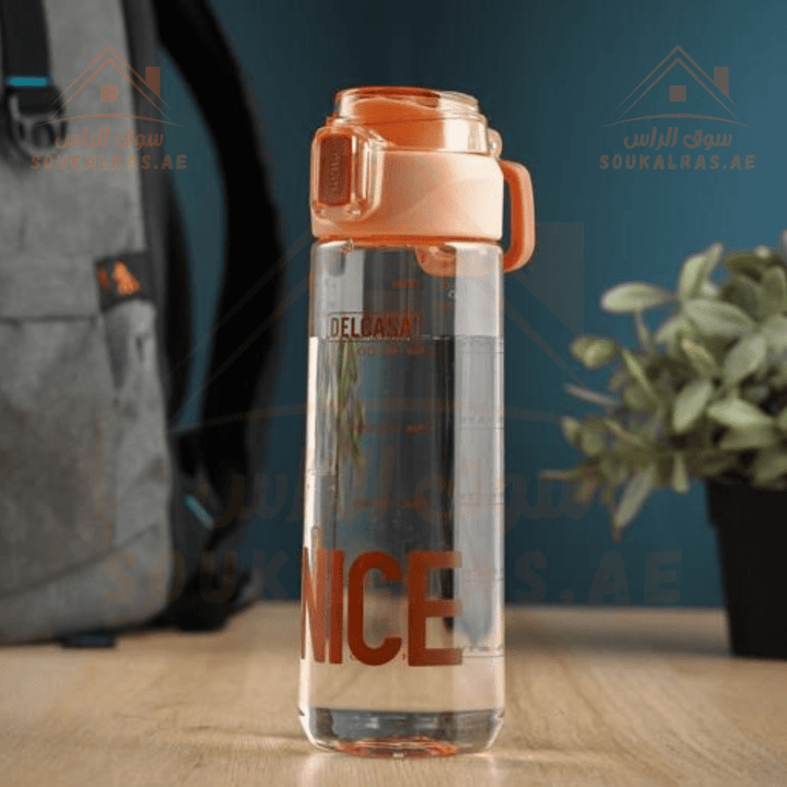 750ml Plastic Water Bottle with Secure Lid - Lightweight & Durable - Souk Al RasWater Bottles