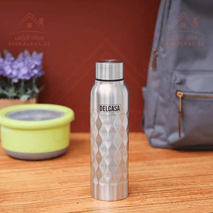 750ml Stainless Steel Water Bottle | Double Wall Insulation for Hot & Cold Drinks - Souk Al RasWater Bottles