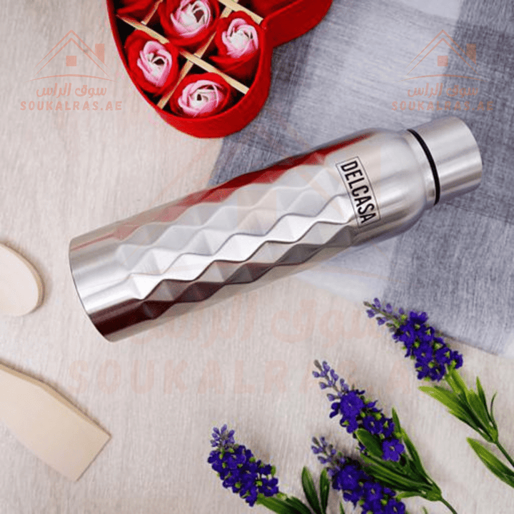 750ml Stainless Steel Water Bottle | Double Wall Insulation for Hot & Cold Drinks - Souk Al RasWater Bottles