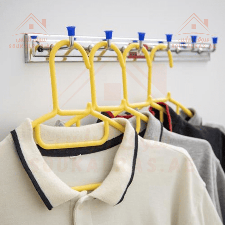 8 - Piece Plastic Non - Slip Cloth Hanger Set - Yellow - Souk Al RasHousehold Supplies