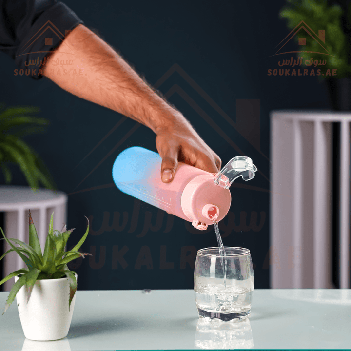 800ml Water Bottle with Volume Tracker - Leak - Proof & Eco - Friendly - Souk Al RasWater Bottles