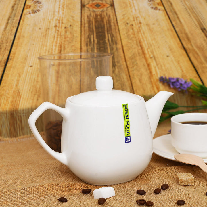 830ml Tea Pot - Coffee/Tea Pot White - Heavy - Duty Durable Material - Souk Al RasCookware