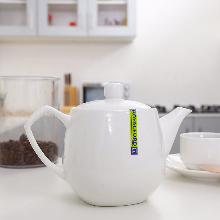 830ml Tea Pot - Coffee/Tea Pot White - Heavy - Duty Durable Material - Souk Al RasCookware