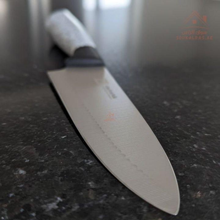 8Pc Kitchen Knife Set with Rotating Block - 5 Stainless Steel Knives - Souk Al RasCutlery & Flatware