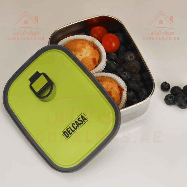 900ml Rectangular Stainless Steel Food Container - Leak - Proof & Airtight - Souk Al RasKitchen Storage & Organizers