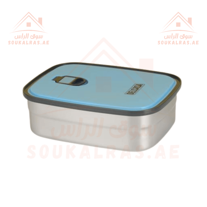 900ml Rectangular Stainless Steel Food Container - Leak - Proof & Airtight - Souk Al RasKitchen Storage & Organizers