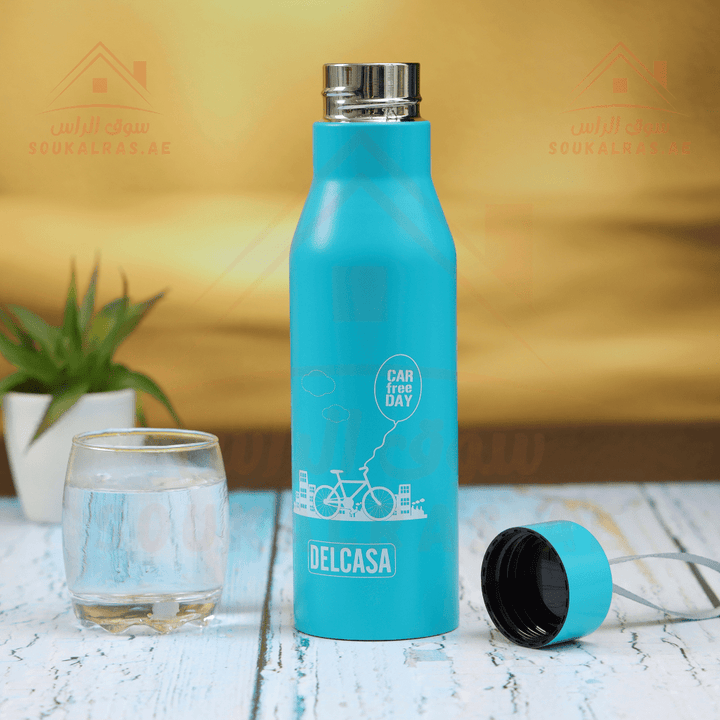 950ml Stainless Steel Vacuum Bottle - Double Wall Insulation - Souk Al RasWater Bottles