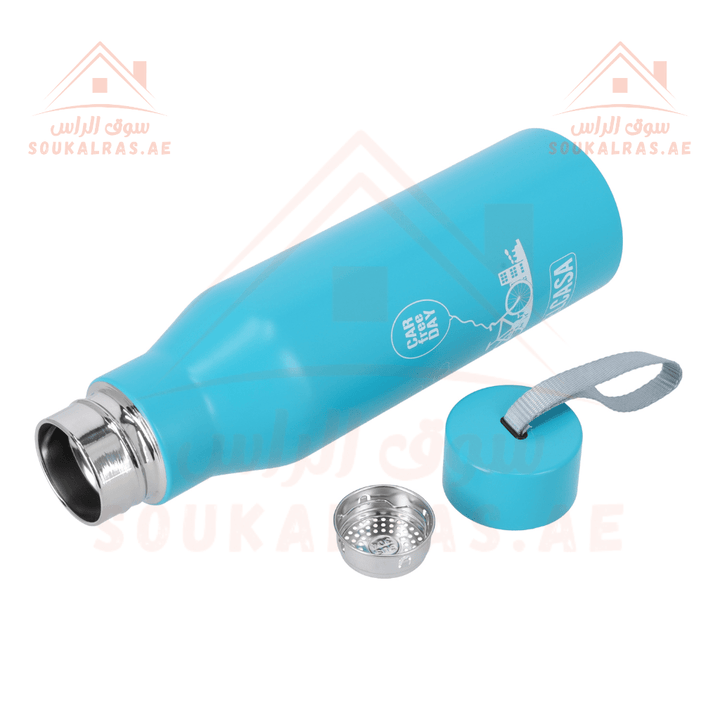 950ml Stainless Steel Vacuum Bottle - Double Wall Insulation - Souk Al RasWater Bottles