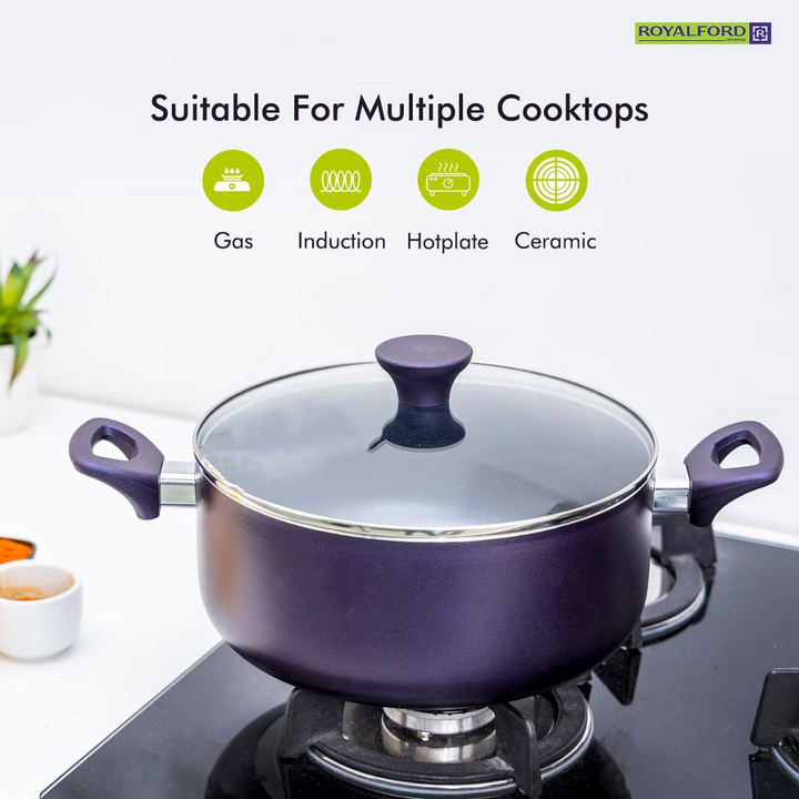 9Pcs Non-Stick Cookware Set - Durable, Scratch Resistant and Heat Resistant