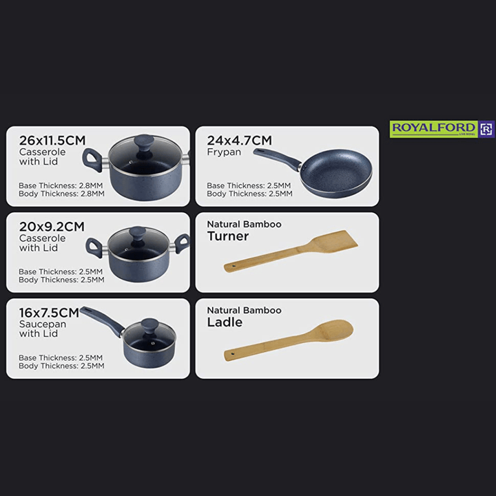 9Pcs Non - Stick Cookware Set - Durable, Scratch Resistant and Heat Resistant - Souk Al RasCookware Sets