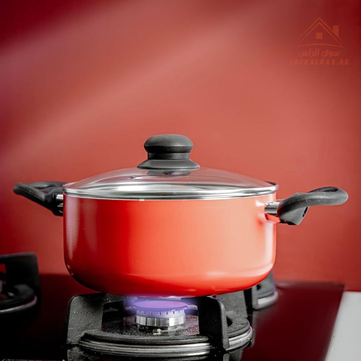 9Pcs Non - Stick Cookware Set - Durable, Scratch Resistant and Heat Resistant - Souk Al RasCookware Sets