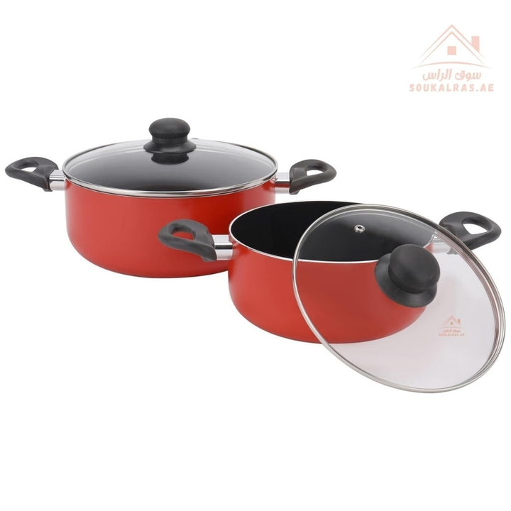 9Pcs Non - Stick Cookware Set - Durable, Scratch Resistant and Heat Resistant - Souk Al RasCookware Sets