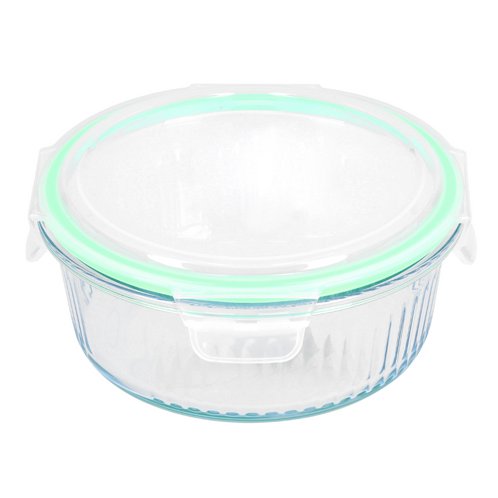 Airtight Glass Container - Portable Glass Round Container - Food Storag 950ml