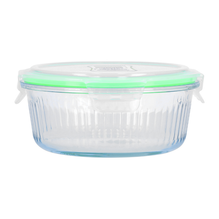 Airtight Glass Container - Portable Glass Round Container - Food Storag 950ml