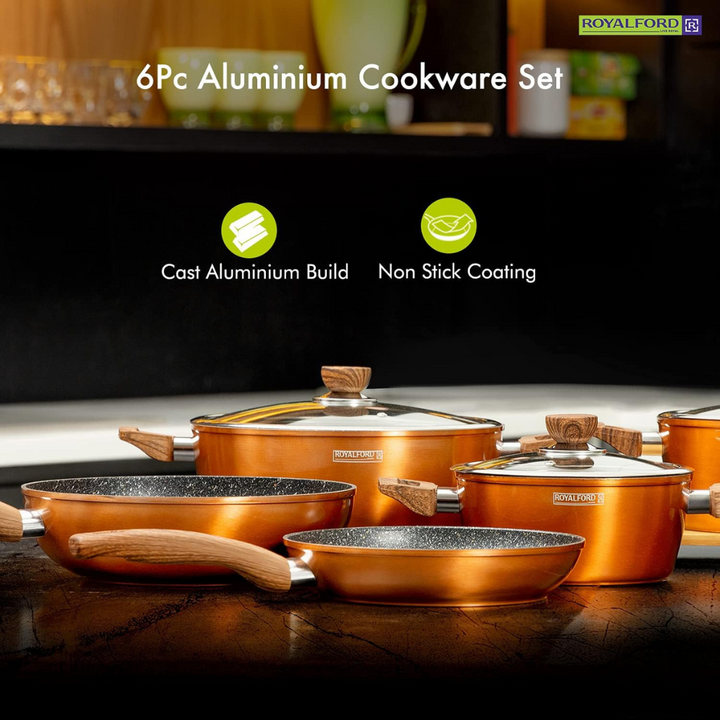 Aluminium Cookware Set - Granite Coating 10Pcs