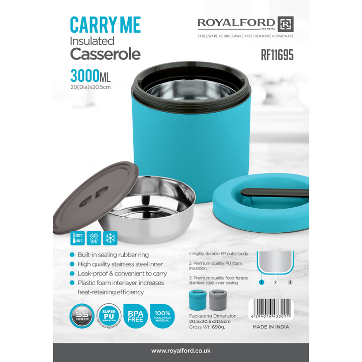 Carry Me Insulated Casserole 2000ML