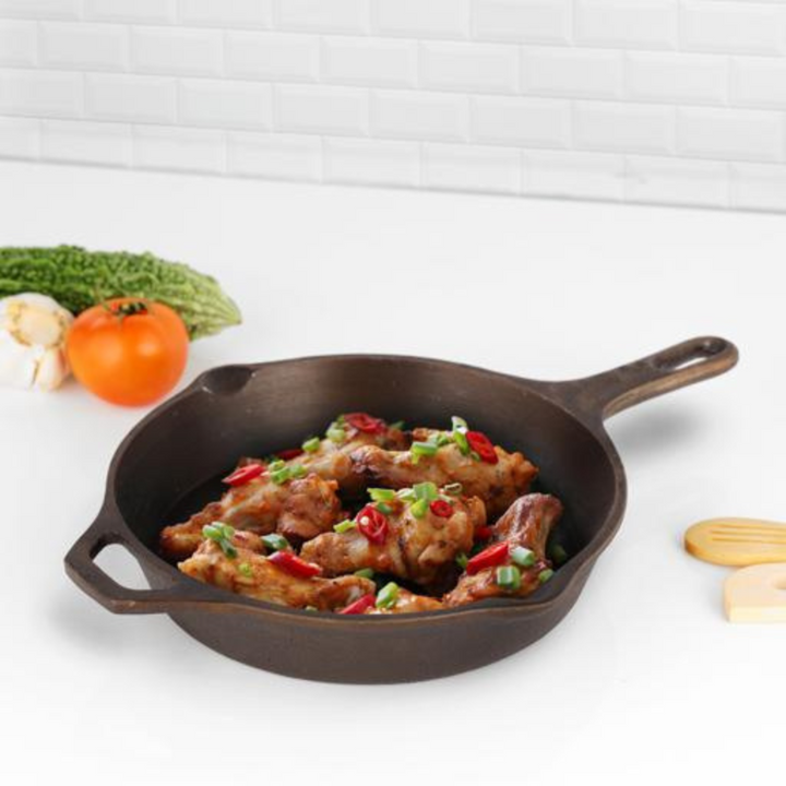 Cast Iron Skillet - Pre-Seasoned Fry Pan 26CM