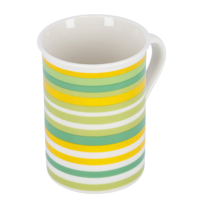 Ceramic Mug - Colorful Striped Design 10 Oz