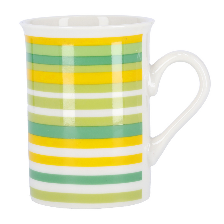 Ceramic Mug - Colorful Striped Design 10 Oz