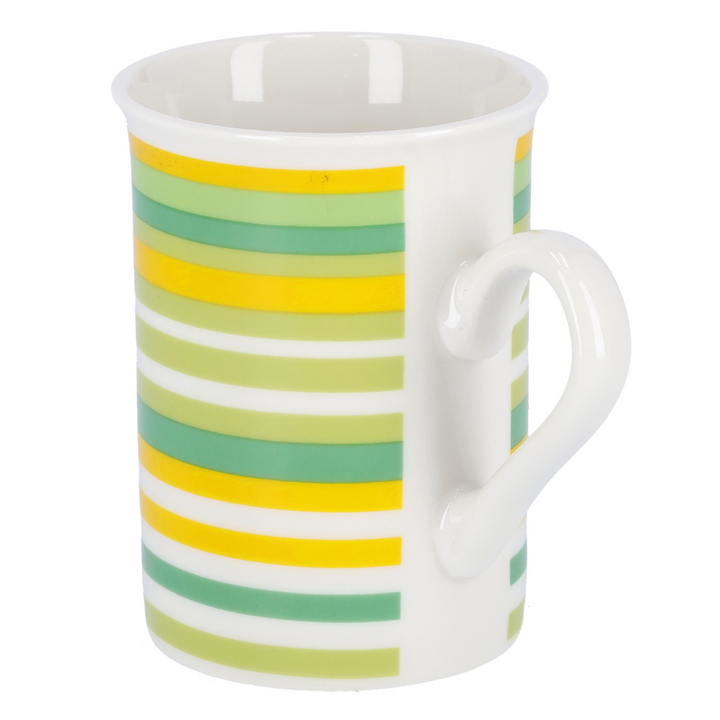 Ceramic Mug - Colorful Striped Design 10 Oz