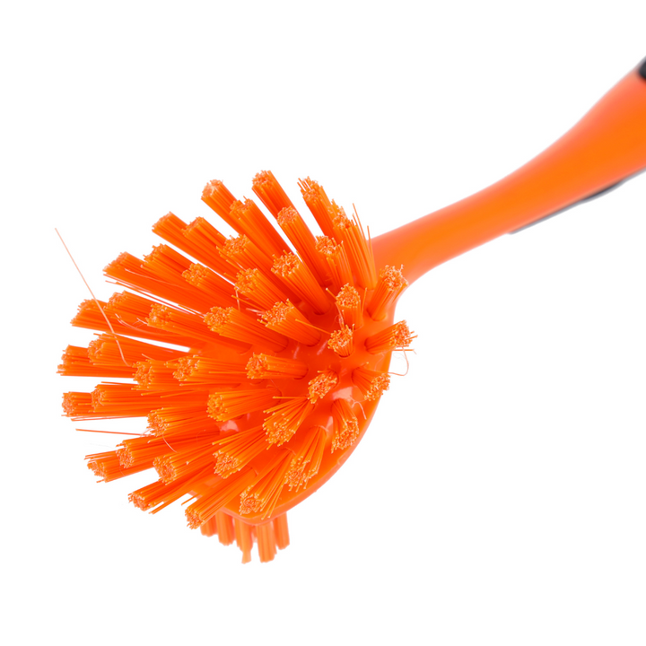 Dish Brush - Best Scratch-Free Cleaning Tool - Orange Kitchen Brush