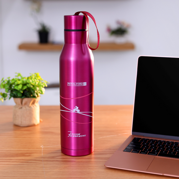 Double Wall Stainless Steel Vacuum Bottle - Pink Vacuum Flask 950ml