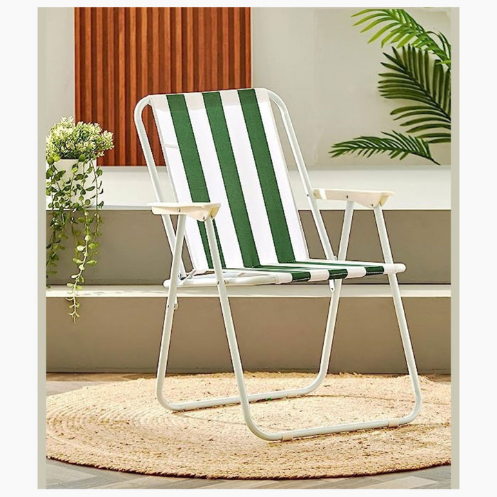 Durable Camping Foldable Beach Chair - High Load-Bearing Capacity