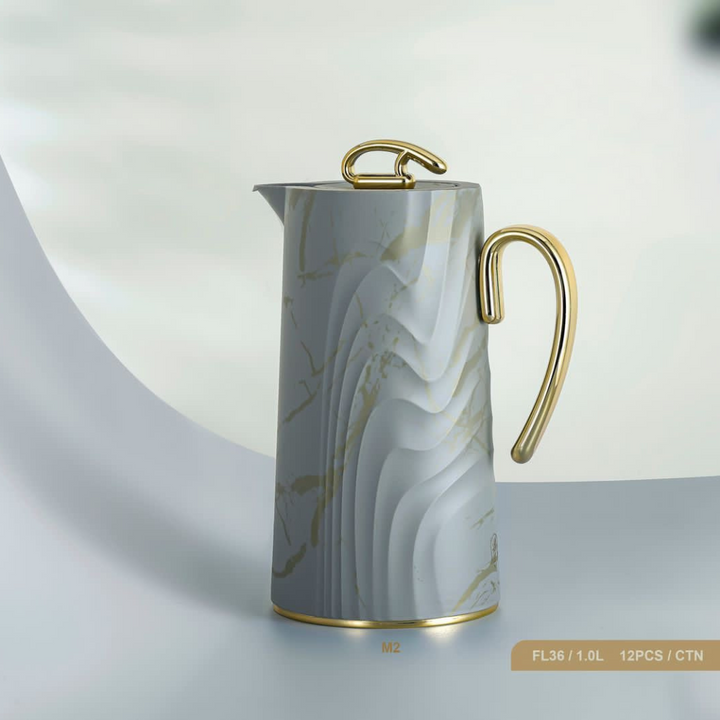 Elegant Porcelain Coffee and Tea Pot - 1 Liter - 2Pcs