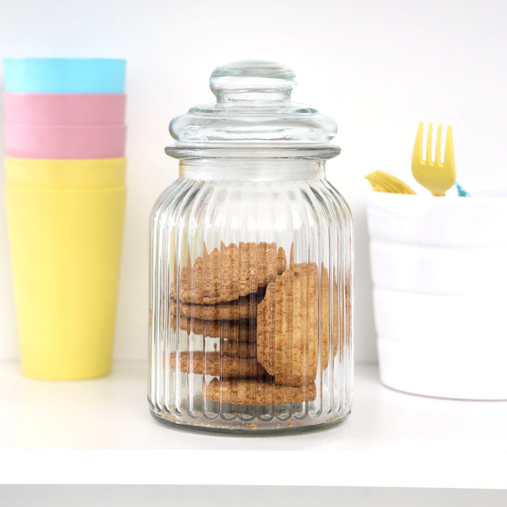 Glass Air Proof Cookie Jar - Premium Quality 1L