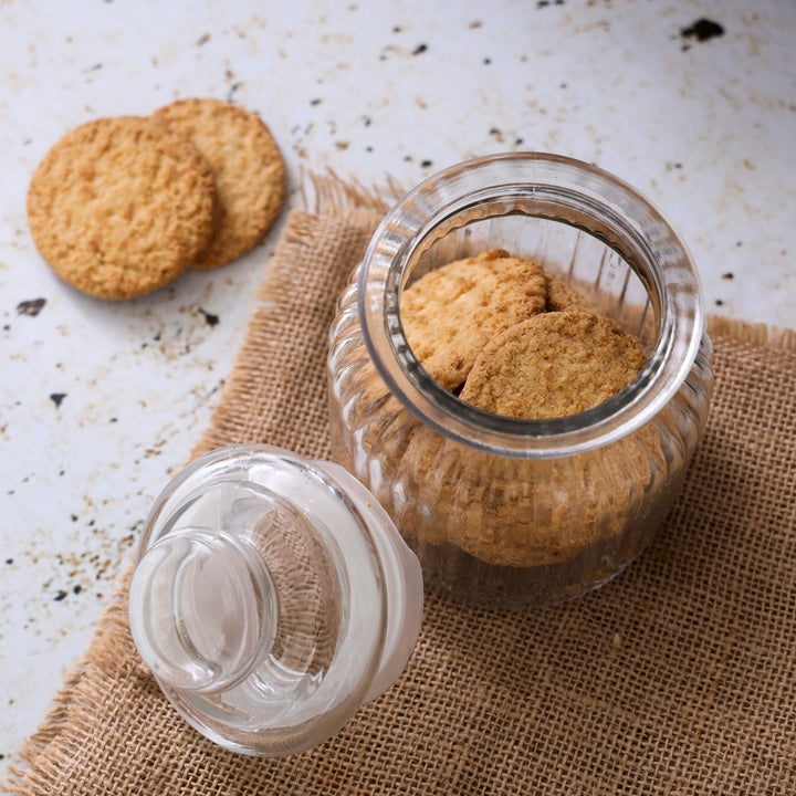 Glass Air Proof Cookie Jar - Premium Quality 1L