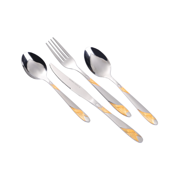 Gold Plated Stainless Steel Cutlery Set 25Pcs