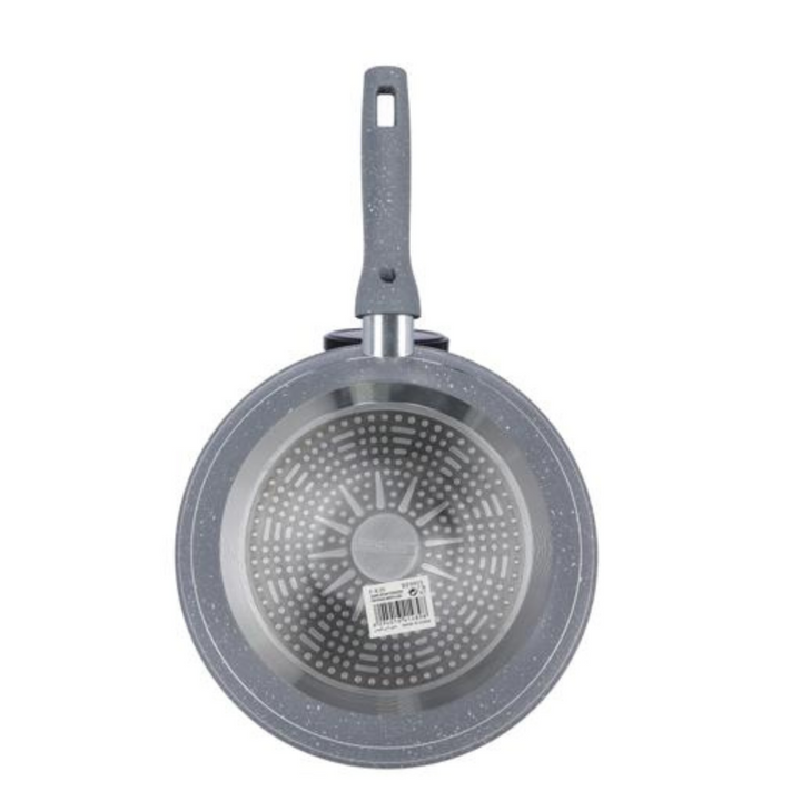 Granite Coated Smart Frypan with Lid - Grey 22CM