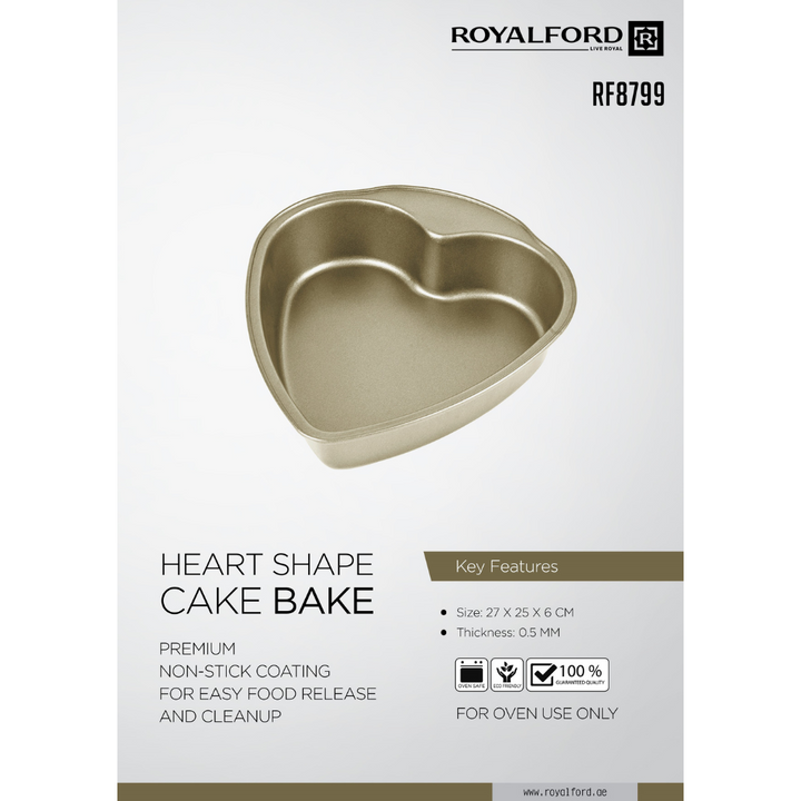 Heart Shape Cake Baking Tin - Non-Stick 27X25X6Cm