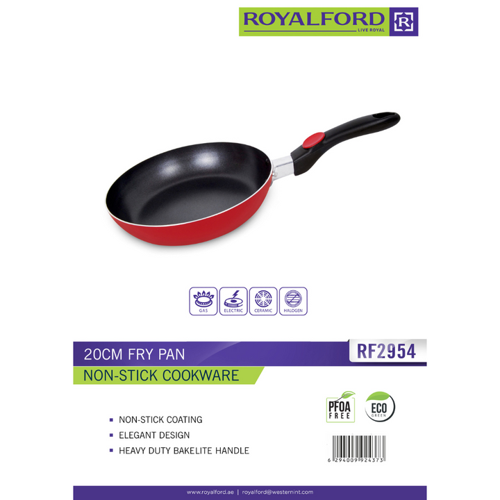 Highly Durable Non-Stick 20cm Fry Pan with Induction Base & Cool Touch Handle