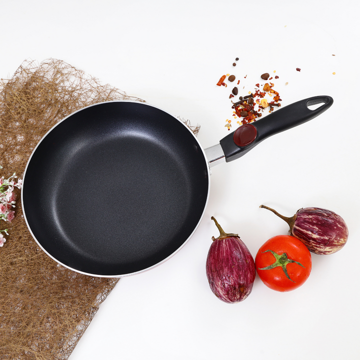 Highly Durable Safe Non-Stick 22Cm Fry pan with Induction Base & Cool Touch Bakelite Handle - Healthy Cooking Made Easy