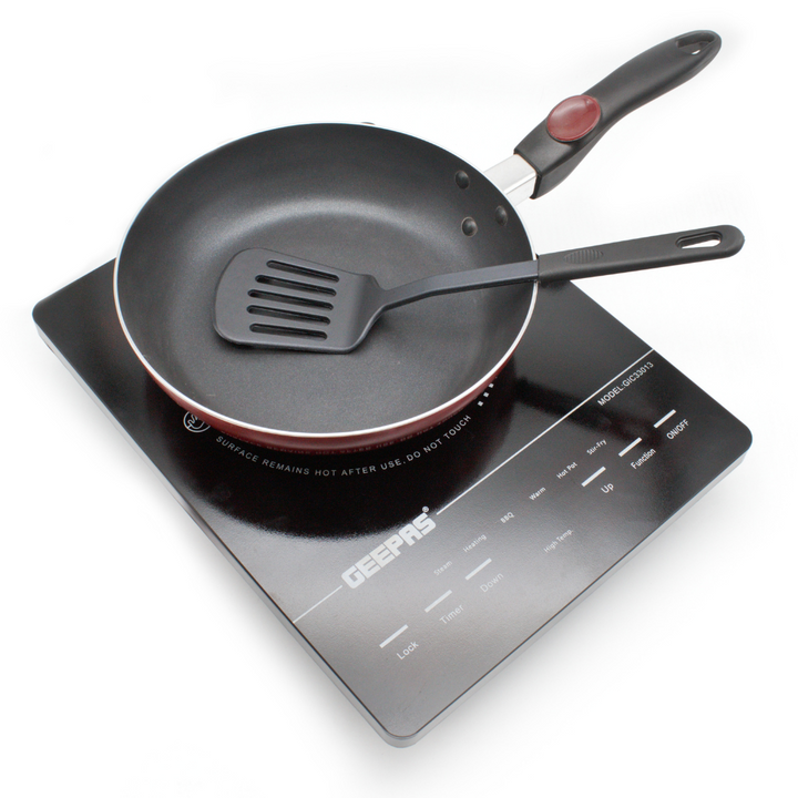 Highly Durable Safe Non-Stick 24Cm Fry pan with Induction Base & Cool Touch Bakelite Handle - Healthy Cooking Made Easy