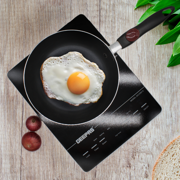 Highly Durable Safe Non-Stick 24Cm Fry pan with Induction Base & Cool Touch Bakelite Handle - Healthy Cooking Made Easy