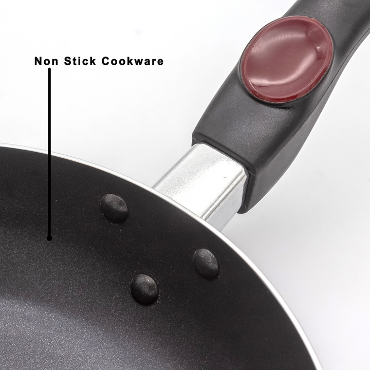 Highly Durable Safe Non-Stick 24Cm Fry pan with Induction Base & Cool Touch Bakelite Handle - Healthy Cooking Made Easy