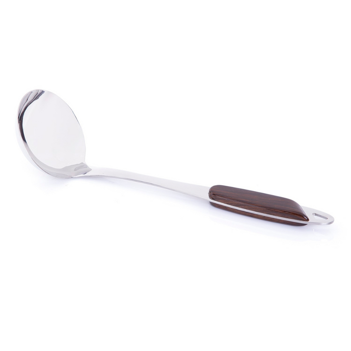 Highly Durable Stainless Steel Ladle with Wooden Handle