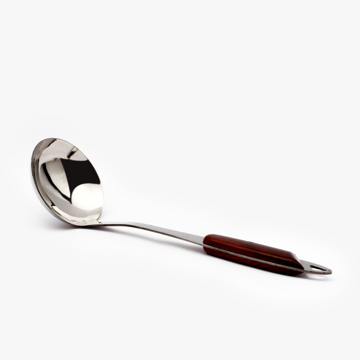 Highly Durable Stainless Steel Ladle with Wooden Handle