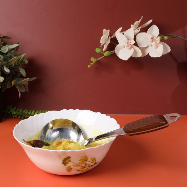 Highly Durable Stainless Steel Ladle with Wooden Handle