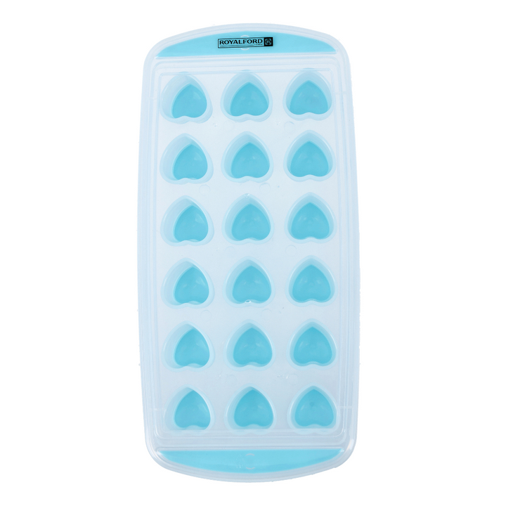 Ice Tray With Lid - 18 Cubes Ice Blue Tray