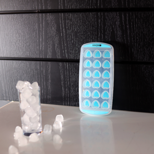 Ice Tray With Lid - 18 Cubes Ice Blue Tray